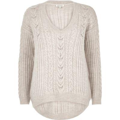 River Island Womens Cable Knit Sweater