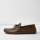 River Island Mens Leather Driver Shoes