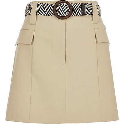 River Island Womens Petite Belted Mini Utility Skirt