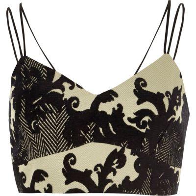 River Island Womens Jacquard Cami Crop Top