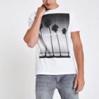 River Island Mens Jack And Jones Premium White Beach T-shirt