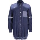 River Island Womens Split Ring Sleeve Denim Shirt