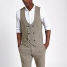 River Island Mens Dogstooth Check Waistcoat