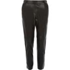 River Island Womens Leather-look Slim Joggers