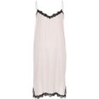River Island Womens Metallic Lace Trim Midi Slip Dress