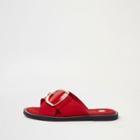 River Island Womens D-ring Detail Patent Strap Sliders