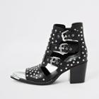 River Island Womens Studded Cut Out Western Boots