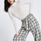 River Island Womens White Brushed Ribbed High Neck Turtle Neck