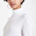 River Island Womens White Puff Sleeve Turtle Neck Top
