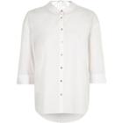 River Island Womens Petite White Tie Back Shirt