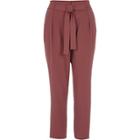 River Island Womens Copper Tapered Tie Waist Pants