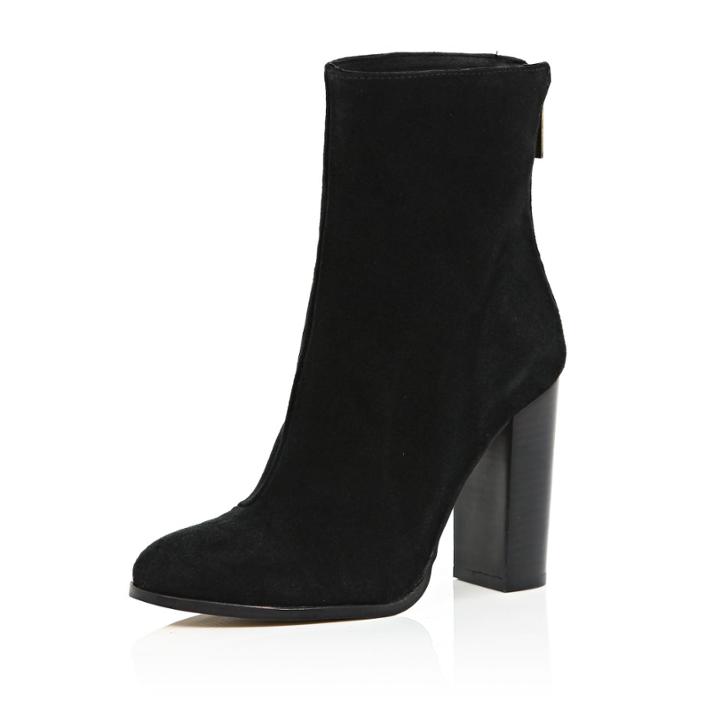 River Island Womens Suede Heeled Ankle Boots