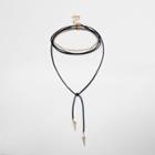 River Island Womens Tied Spike Layered Choker Bolo Necklace
