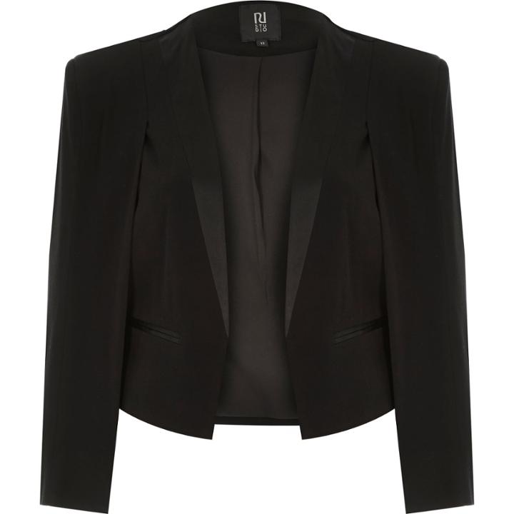 River Island Womens Ri Studio Cropped Tuxedo Cape Jacket