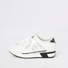 River Island Womens White Elasticated Lace-up Runner Trainers