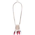 River Island Womens Beaded Pouch Pendant Necklace