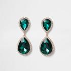River Island Womens Emerald Pendant Dangle Earrings