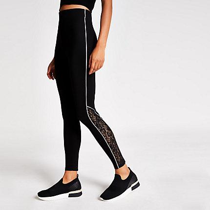 River Island Womens Lace Blocked Leggings