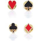 River Island Mens Card Suits Badge Set