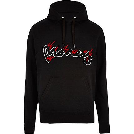 River Island Mens Money Clothing Logo Print Hoodie