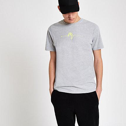River Island Mens Slim Fit 'maison Rivera' Neon T-shirt
