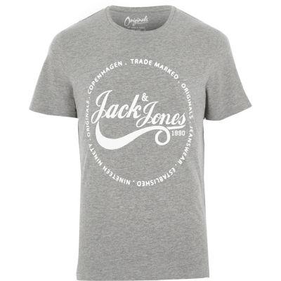 River Island Mens Marl Jack And Jones Print T-shirt