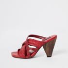 River Island Womens Woven Cross Strap Mule