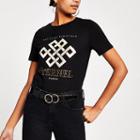 River Island Womens Foil Printed Short Sleeve T-shirt