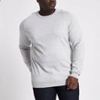 River Island Mens Big And Tall Knit Crew Neck Sweater