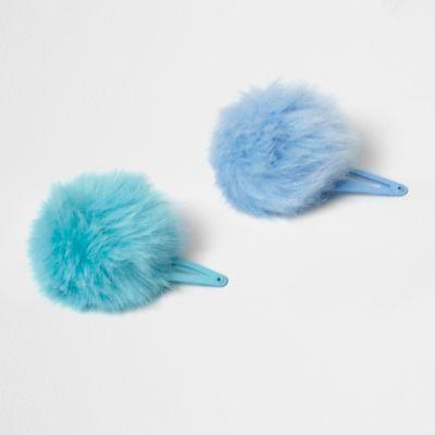 River Island Girls Pom Pom Hair Clips