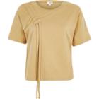 River Island Womens Ruched Shoulder Boxy T-shirt