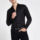 River Island Mens Ri 30 Jacquard Embellished Collar Shirt