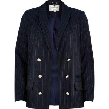 River Island Pinstripe Relaxed Fit Blazer