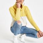 River Island Womens Colour Block Knit Roll Neck Jumper