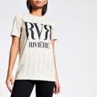 River Island Womens Rvr Diamante Boyfriend T-shirt