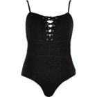 River Island Womens Lace Corset Lattice Cami Bodysuit