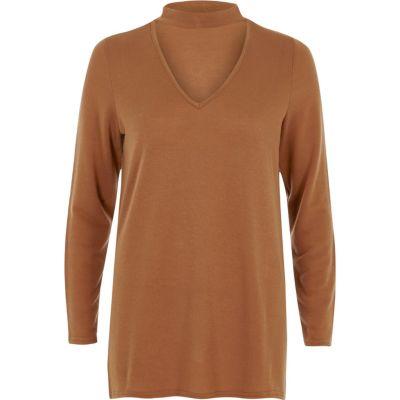 River Island Womens Choker Neck Knit Sweater