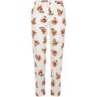 River Island Womens White Floral Print Cropped Cigarette Pants