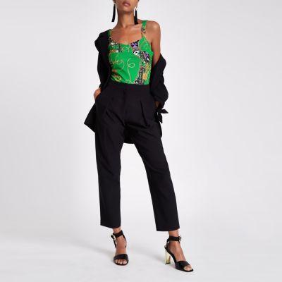 River Island Womens Chain Print Buckle Detail Cami Bodysuit