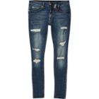 River Island Mens Ripped Super Skinny Spray On Jeans
