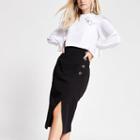 River Island Womens Petite Embellished Pencil Midi Skirt