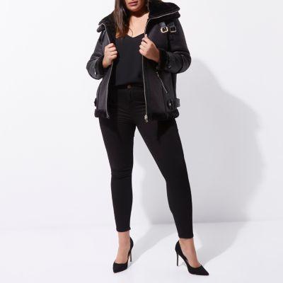 River Island Womens Plus Aviator Jacket