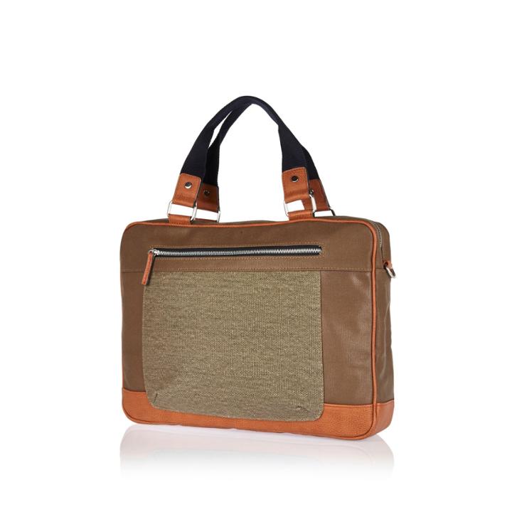 River Island Mensbrown Canvas Workbag