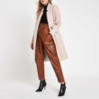 River Island Womens Collarless Longline Coat