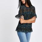 River Island Womens Floral Frill Top