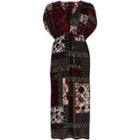 River Island Womens Print Ruched Short Sleeve Maxi Dress