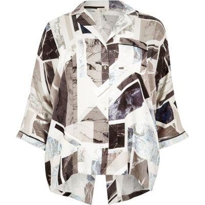 River Island Womens Plus Geo Print Shirt