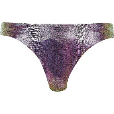 River Island Womens Metallic Mermaid Bikini Bottoms