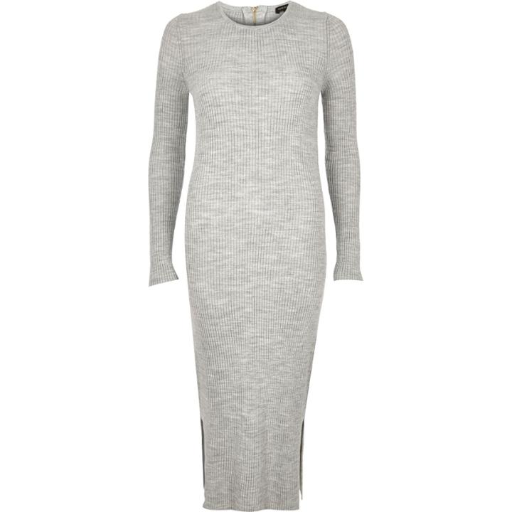 River Island Womens Ribbed Long Sleeve Midi Dress