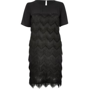 River Island Premium Fringed T-shirt Dress